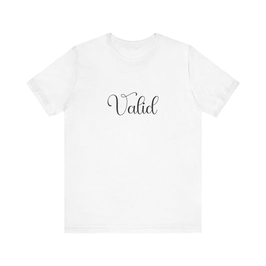 (Black) “Valid” Jersey Tee