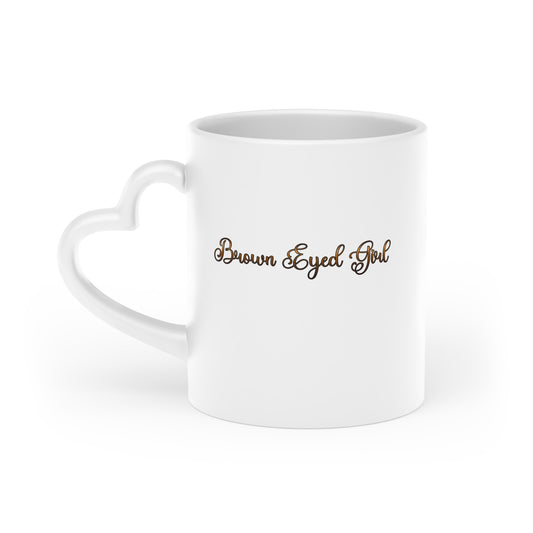 “Brown Eyed Girl” Heart-Shaped Mug