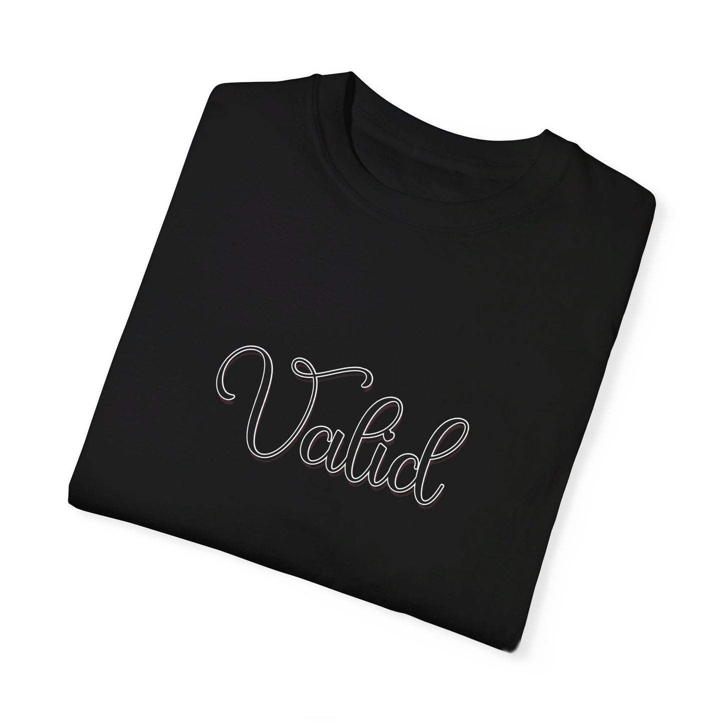 (Black) “Valid” Comfort T-shirt