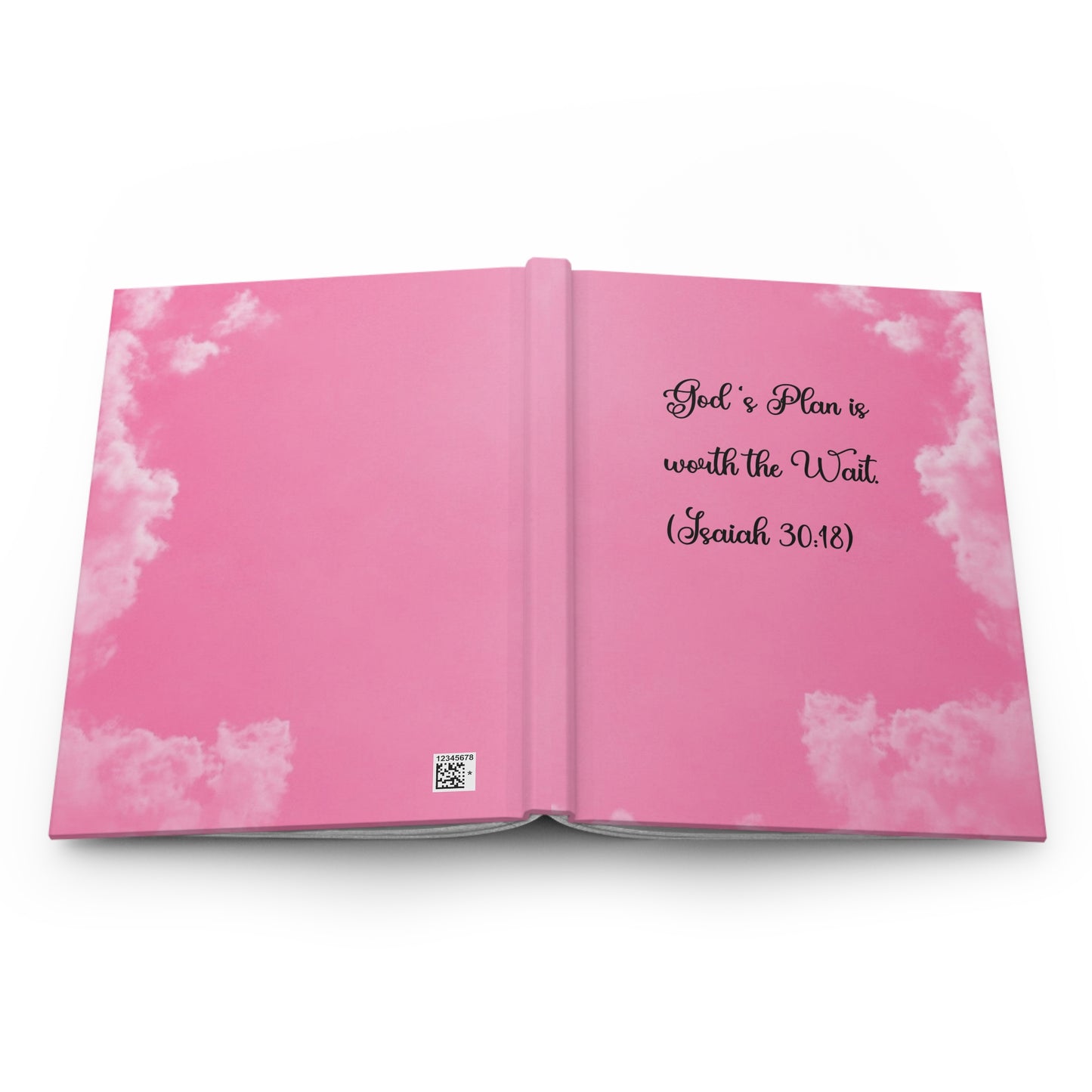 "God's plan is worth the wait” Hardcover Journal Matte