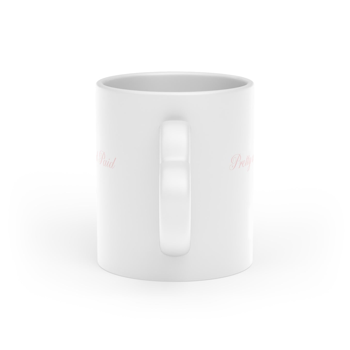 “Pretty and Paid” Heart-Shaped Mug