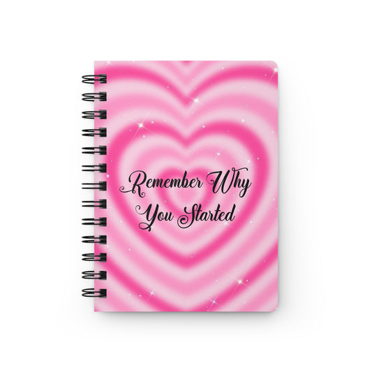 "Remember why you started " journal